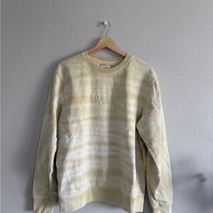 Saturdays NYC 100% Cotton Butter Yellow Tie-Dye Crewneck